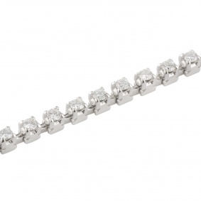 White Gold Diamond Line Bracelet 1.58ct G/VS